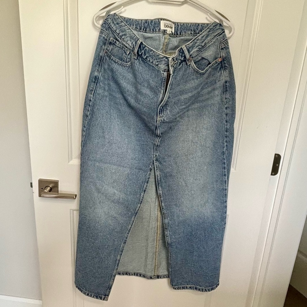 NWOT Denim Maxi Skirt